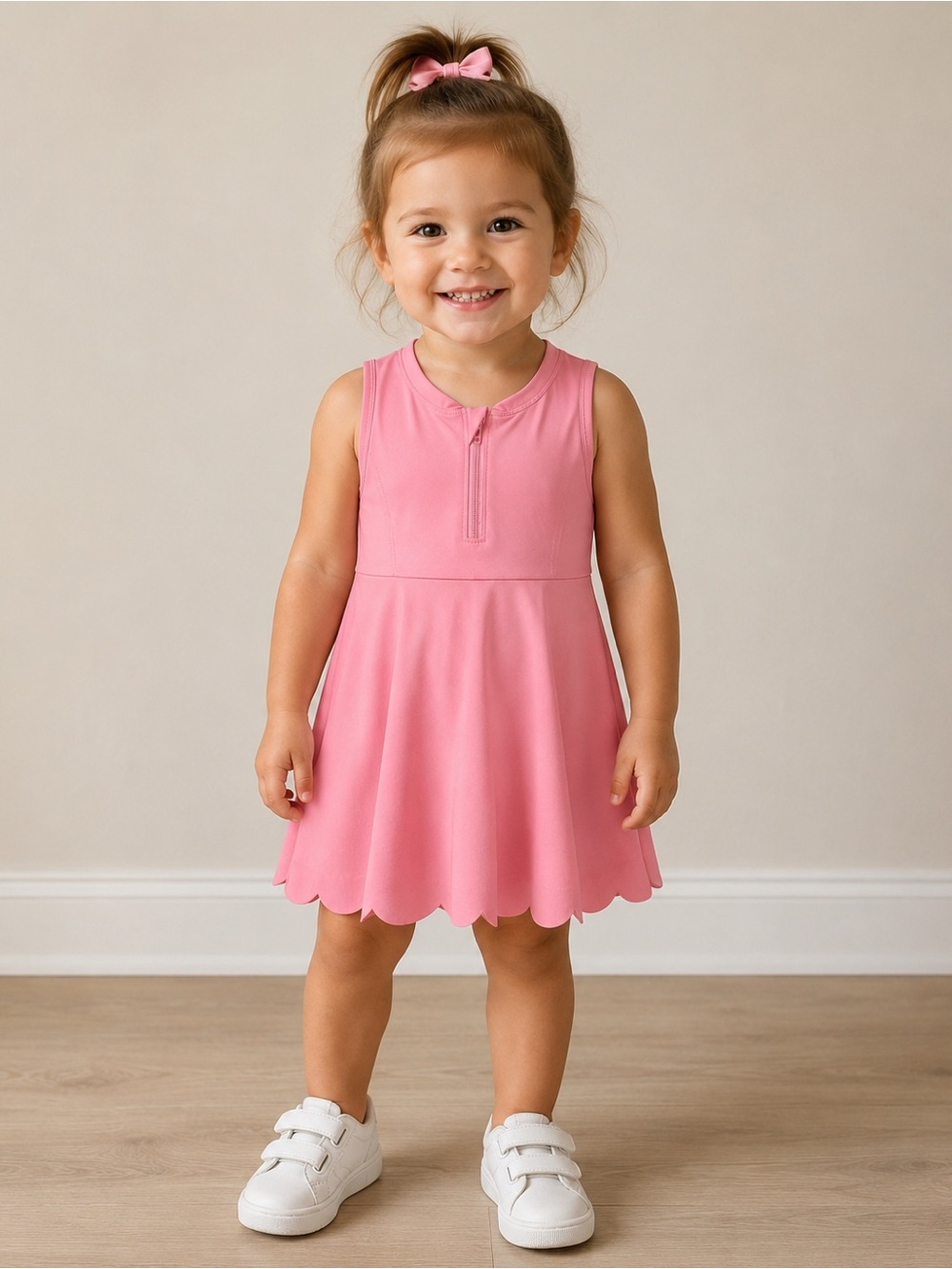 Athletic Skort Dress for Girls' with Scallop Hem